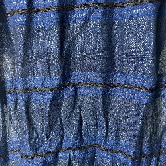 Elegant Blue, Black, Gray and Silver Scarf - Picture 6 of 7